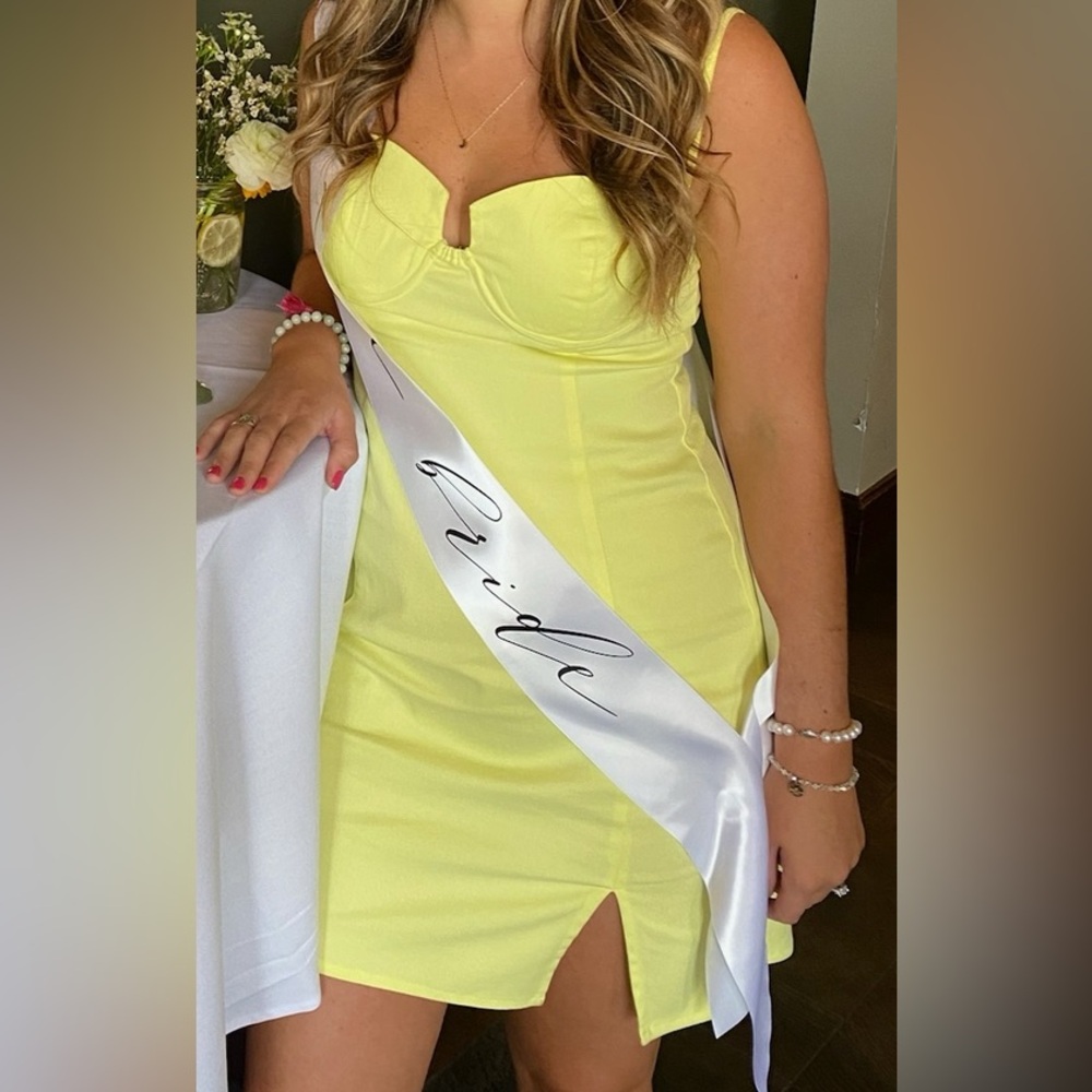 Astr Lemon Yellow Dress